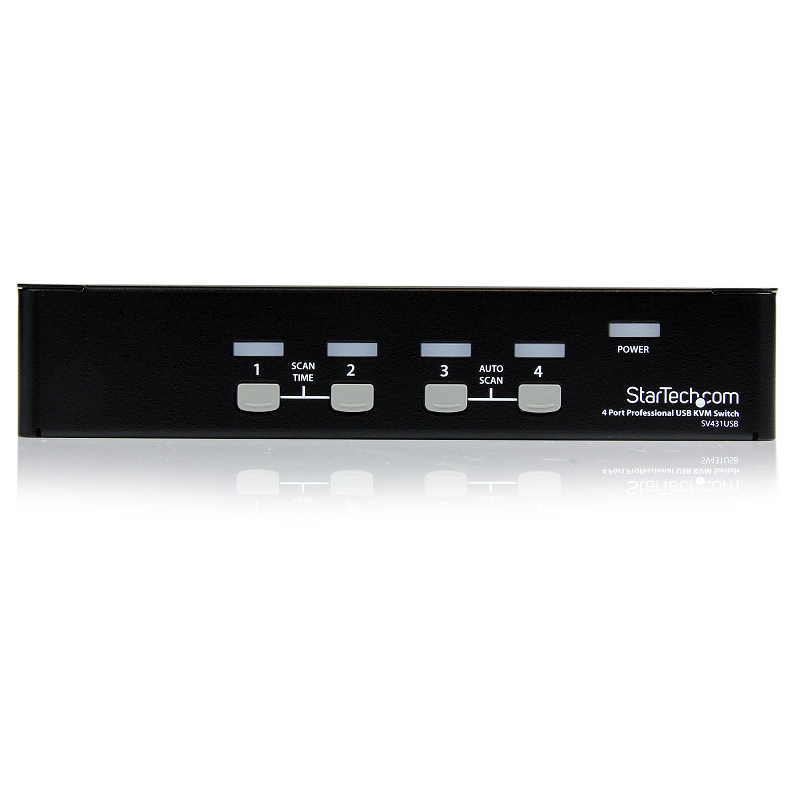 StarTech SV431USB 4 Port Professional VGA USB KVM Switch with Hub